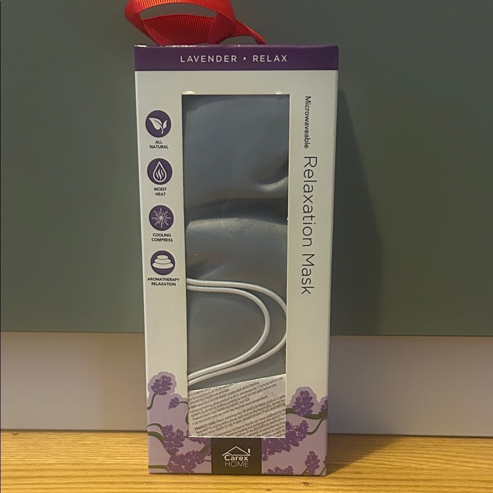 NIB Lavender Relaxation Eye Forehead Mask Bed Buddy hot cold cotton satin